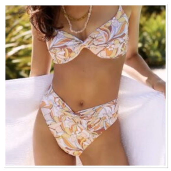 NWT L*Space Bikini Swimsuit Ringo Top Nancy Lee Bottoms Eco Chic Soulshine M/L - Picture 2 of 15